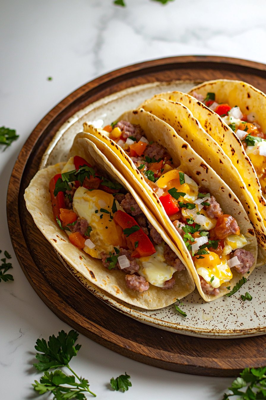 Gebackene Frühstückstacos
