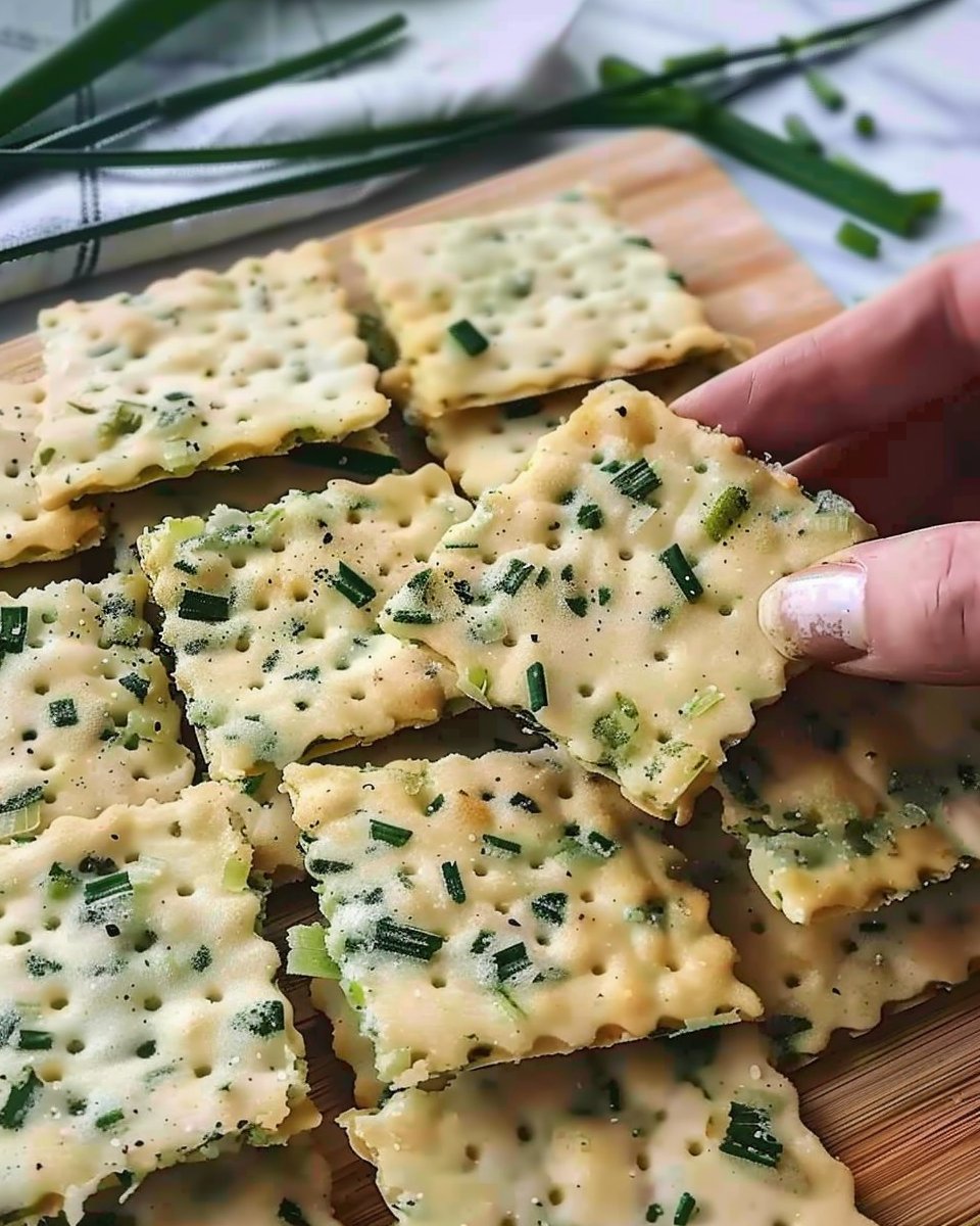 Homemade Green Onion Crackers