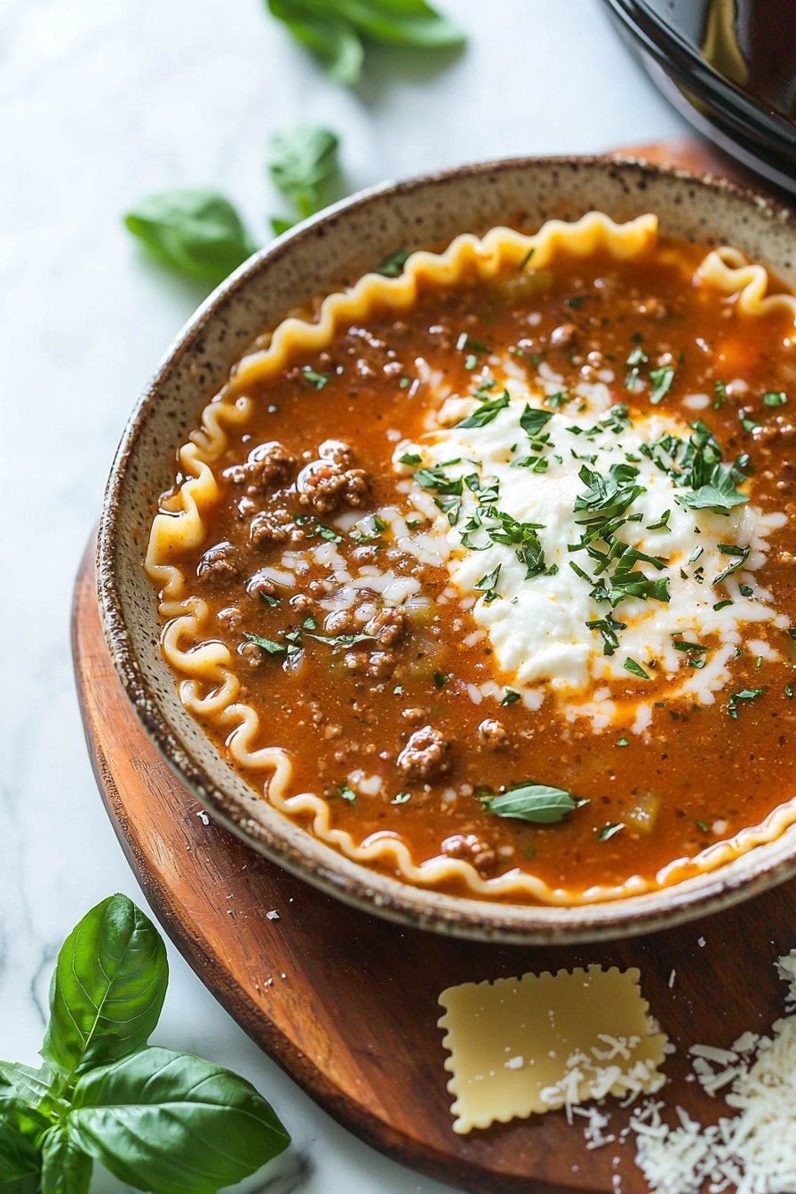 Crockpot Lasagna Soup