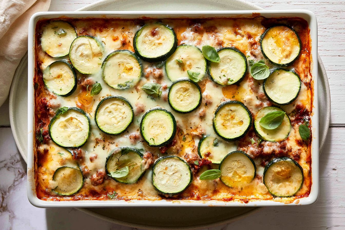 Ground Beef and Zucchini Casserole