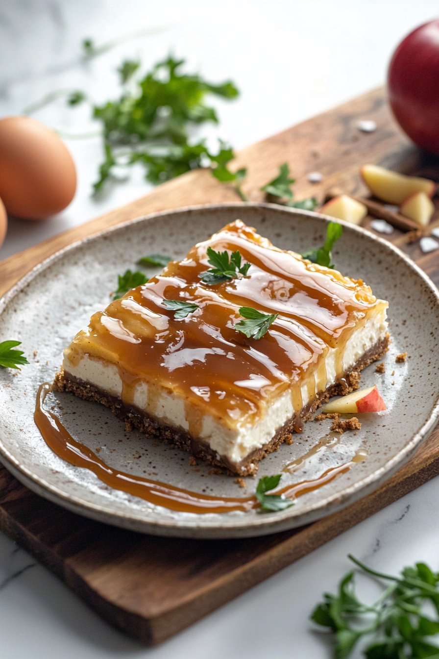 Caramel Apple Cheesecake Bars