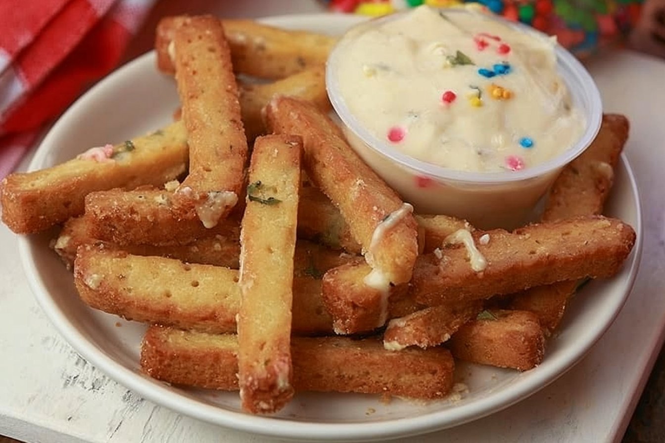Cookie Fries with Frosting Dip
