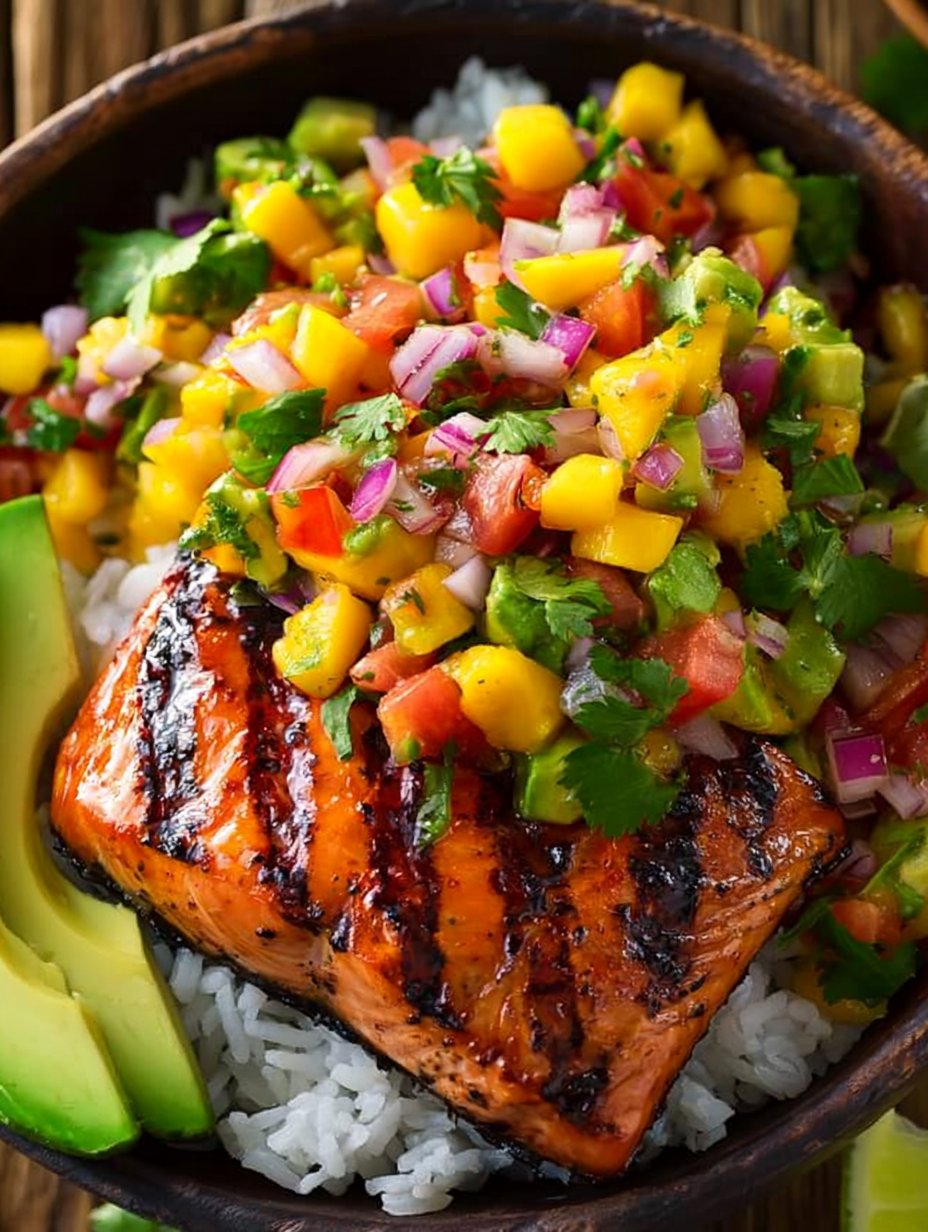 Salmón con Salsa de Mango