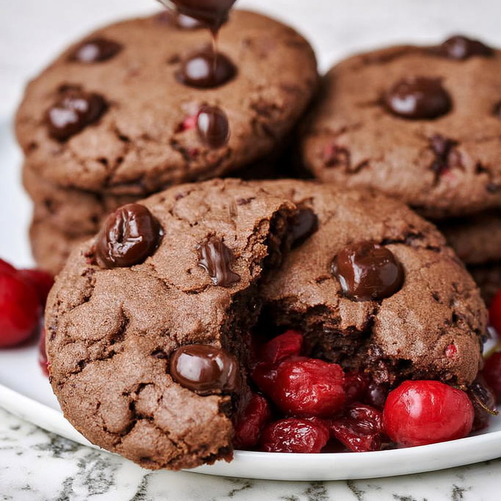 Ancho Chili Chocolate Cherry Cookies