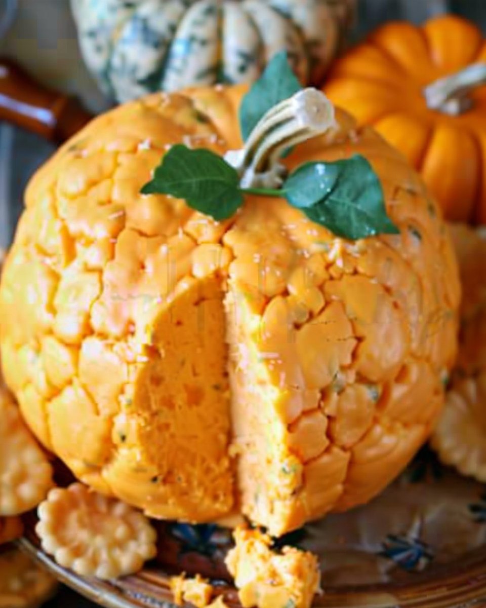 Pumpkin Shaped Cheeseball