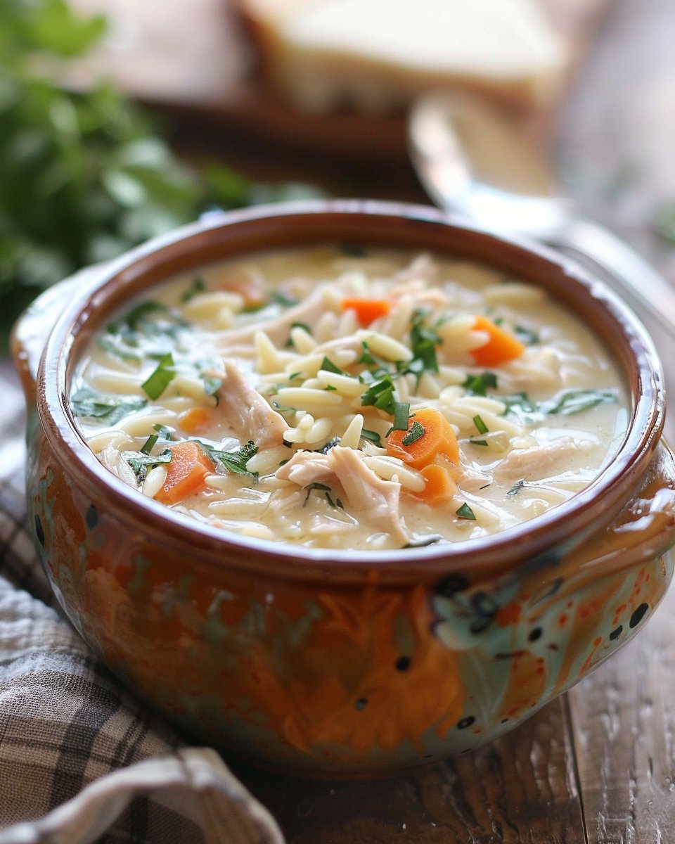 Creamy Chicken Orzo Soup Recipe