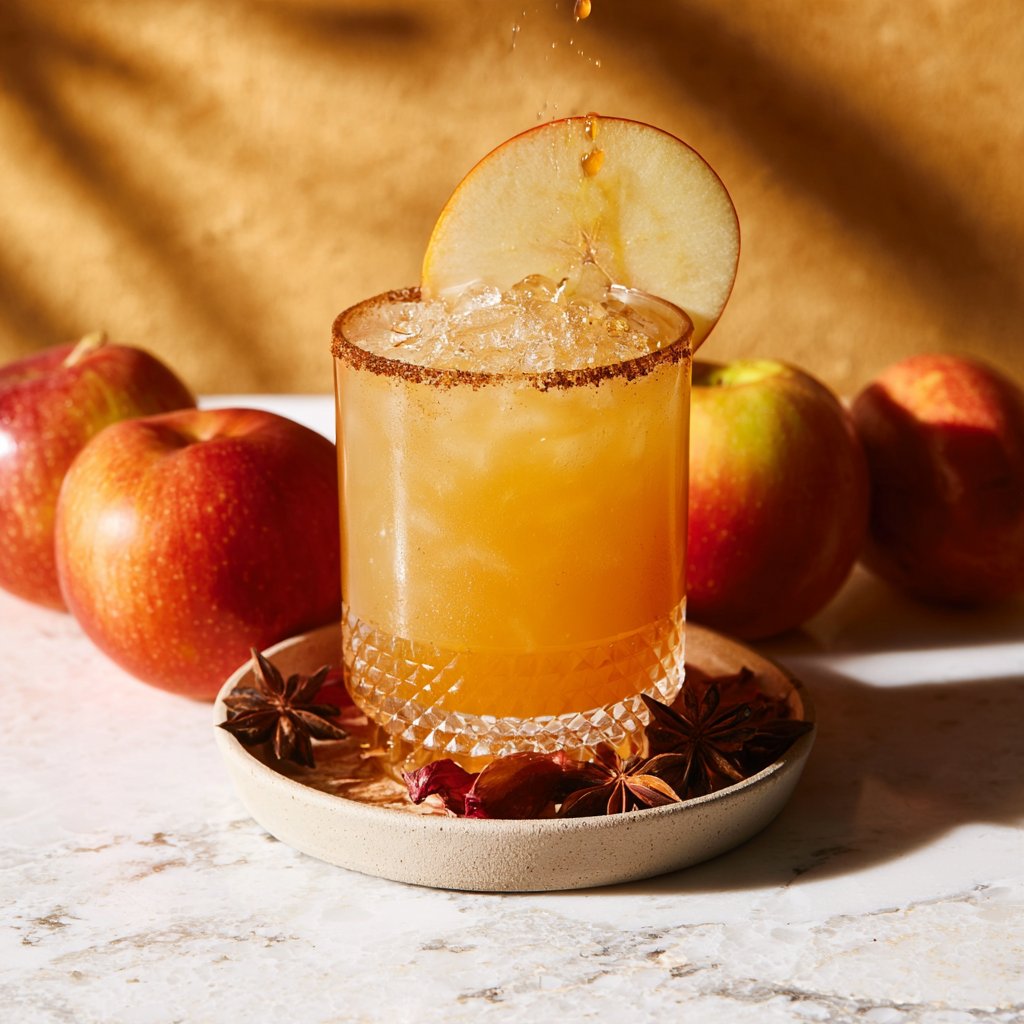 Spiced Apple Bourbon-Style Cider Mocktail