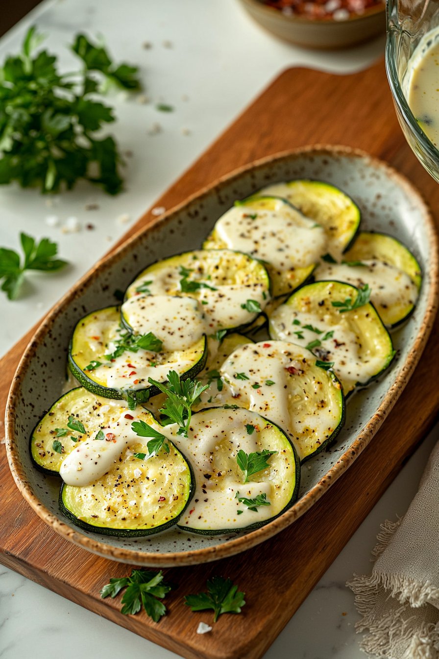 Creamy Parmesan Baked Zucchini