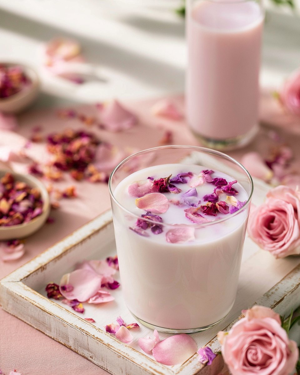 Rose Lavender Iced Milk