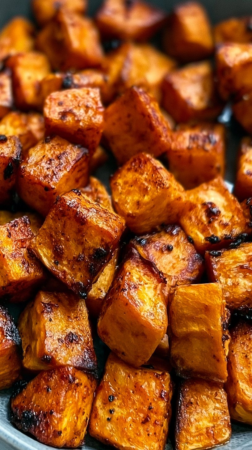 Crispy Air Fryer Sweet Potato Cubes