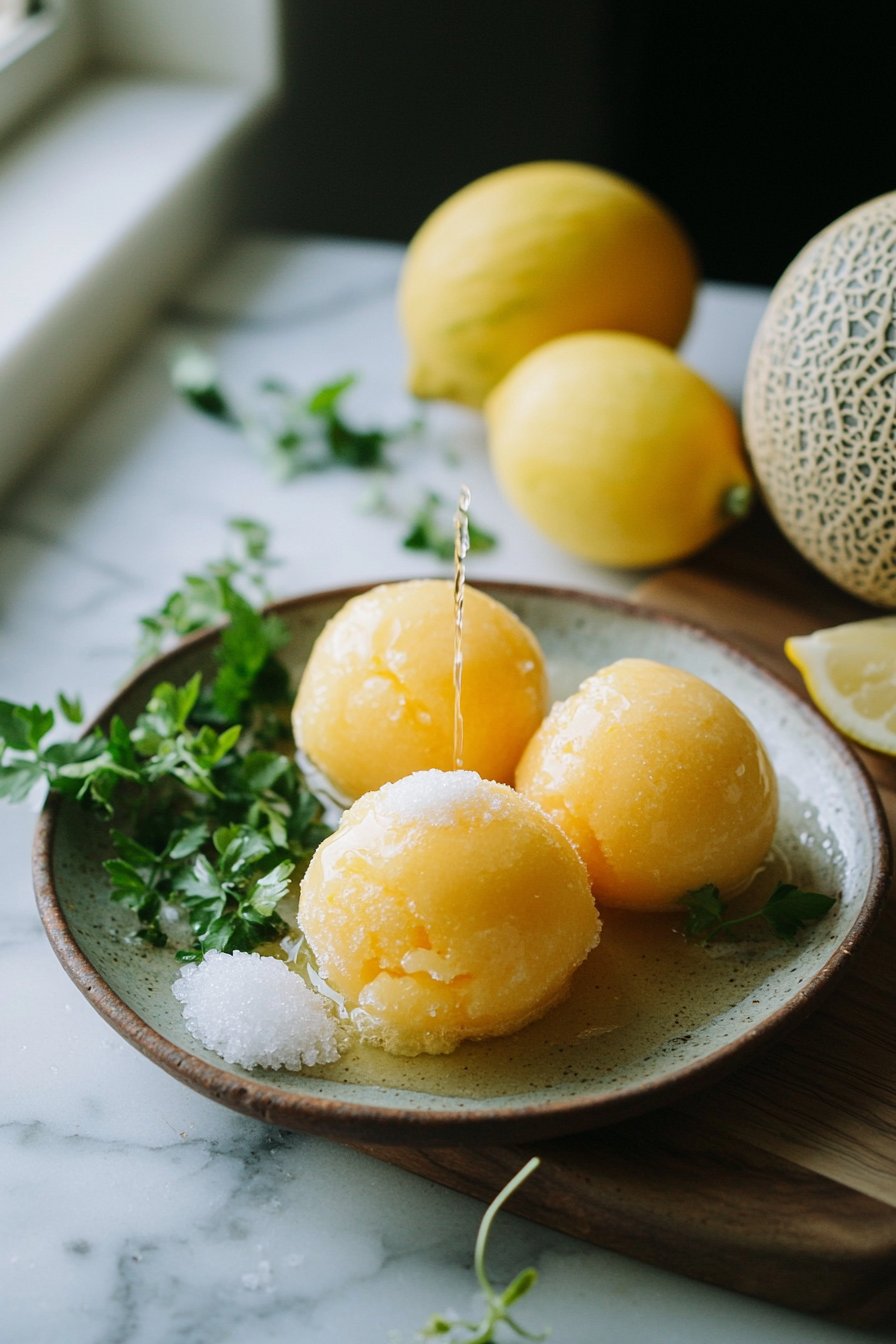 4-Zutaten Cantaloupe-Sorbet