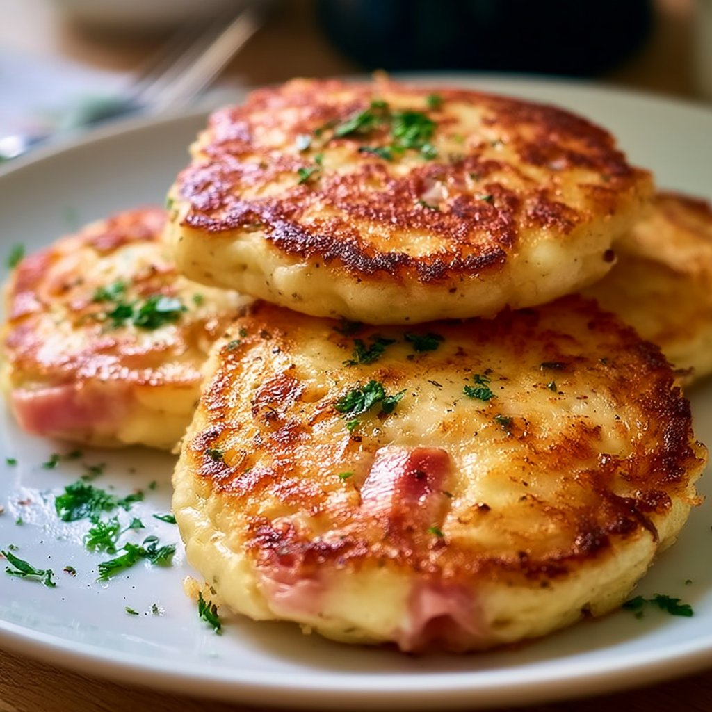 Low Carb Schinken-Mozzarella-Pfannkuchen