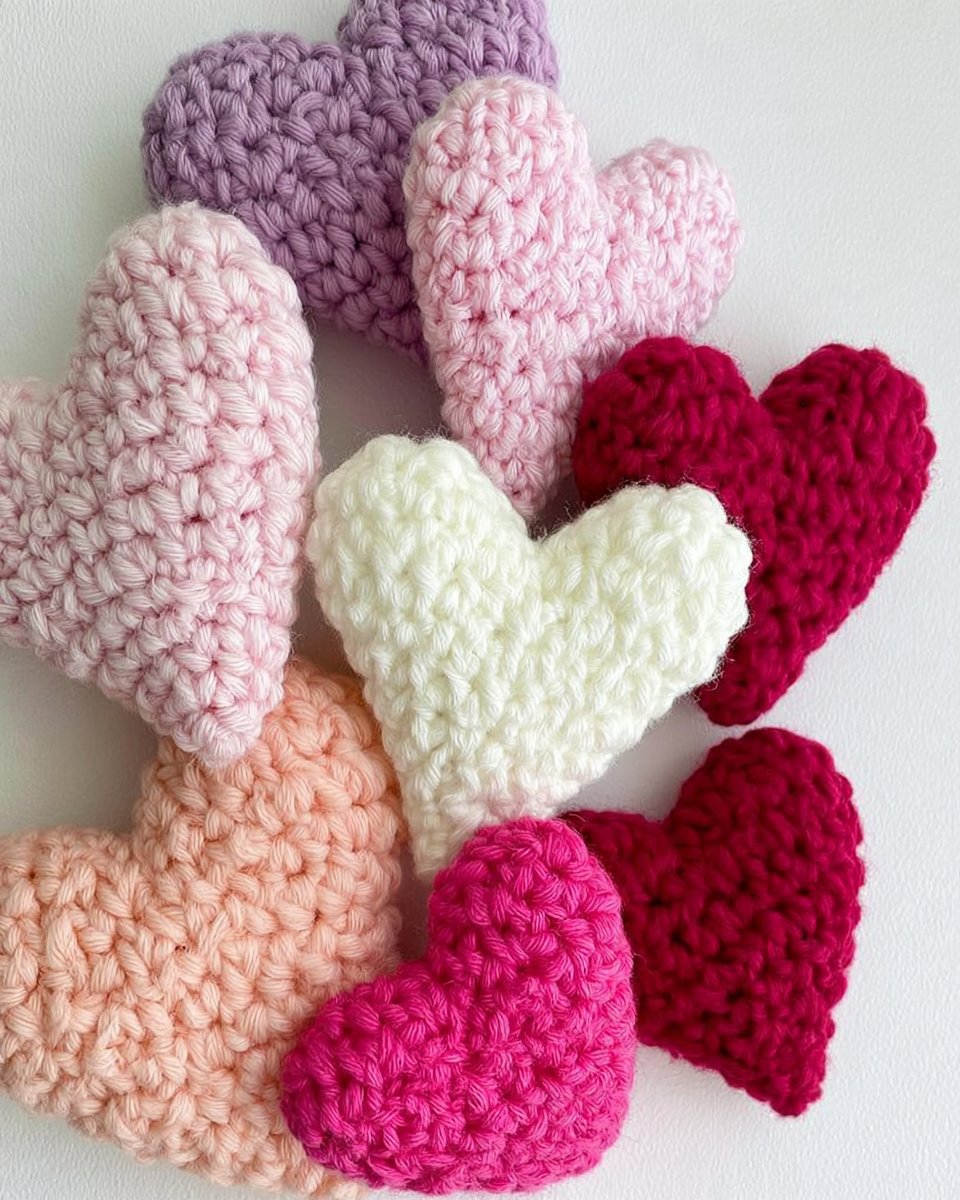Bulky & Quick Ami Crochet Hearts