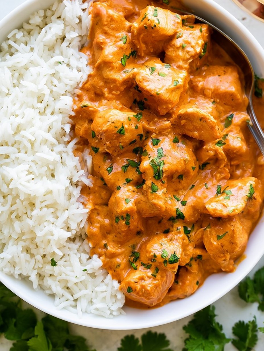 Tazones de arroz con pollo y coco de alto contenido proteico