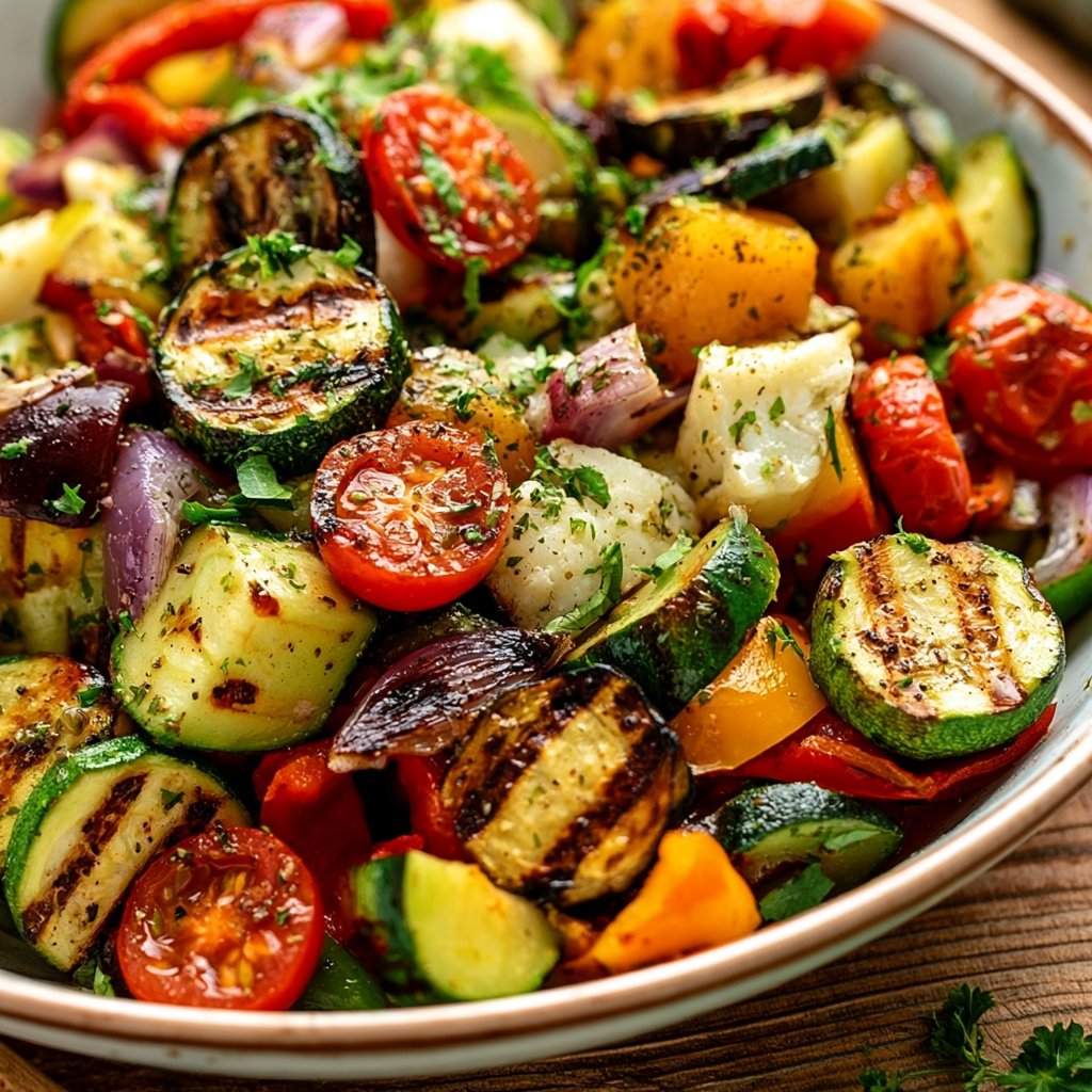 Grill Vegetable Salad - Colorful & Simple
