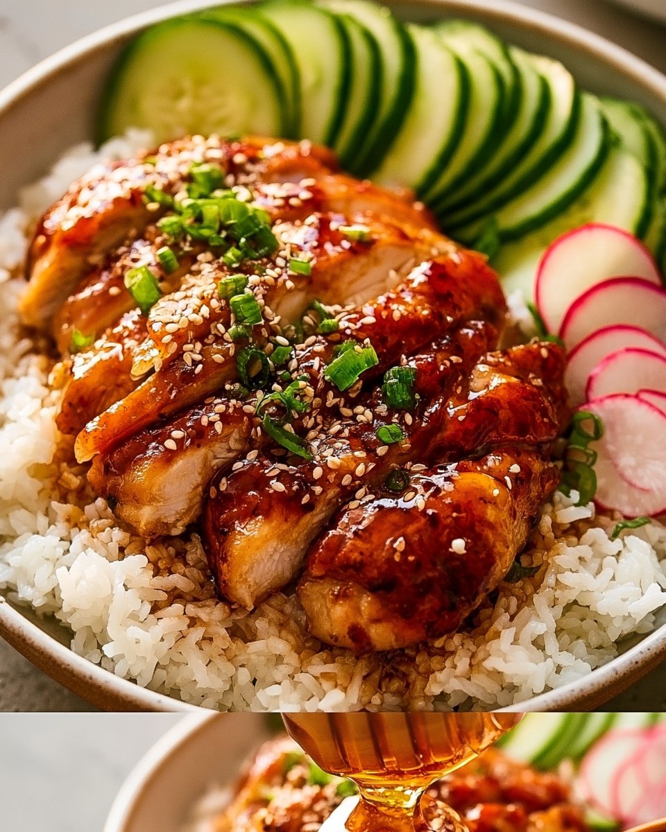 Sweet-Heat Honey Chicken Rice Bowl: A High-Protein Dinner