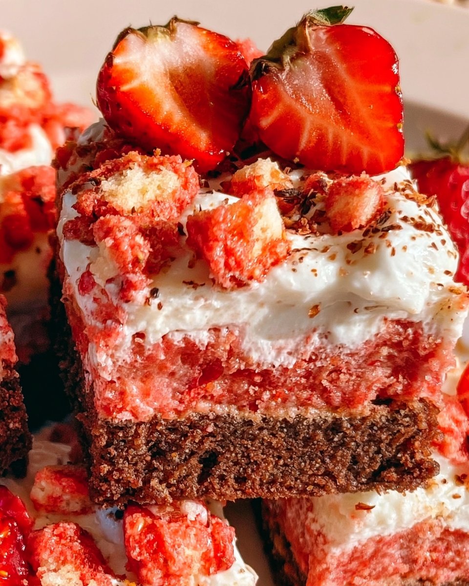 Strawberry Shortcake Brownies Recipe