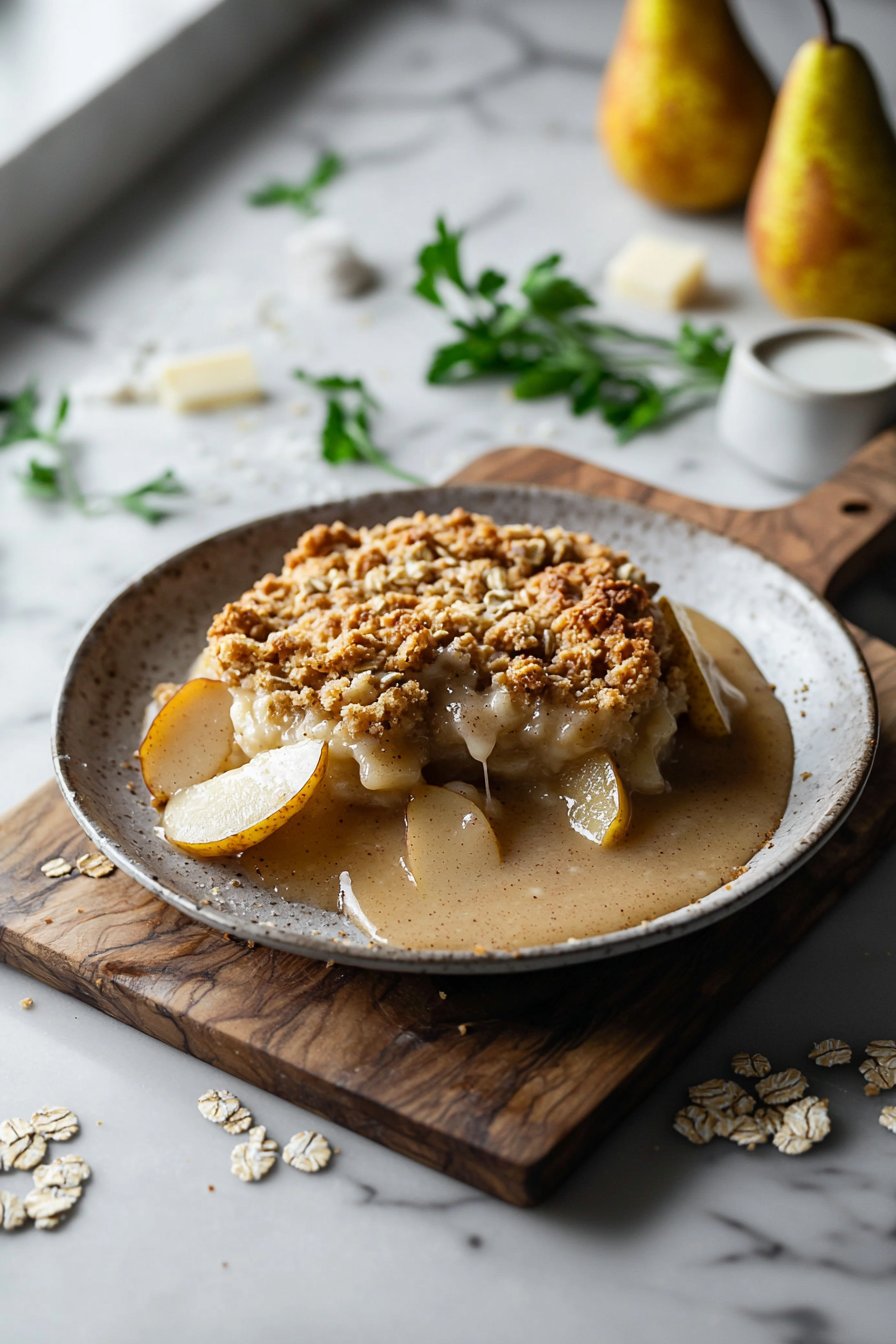 Herbstgewürz-Birnen-Cobbler
