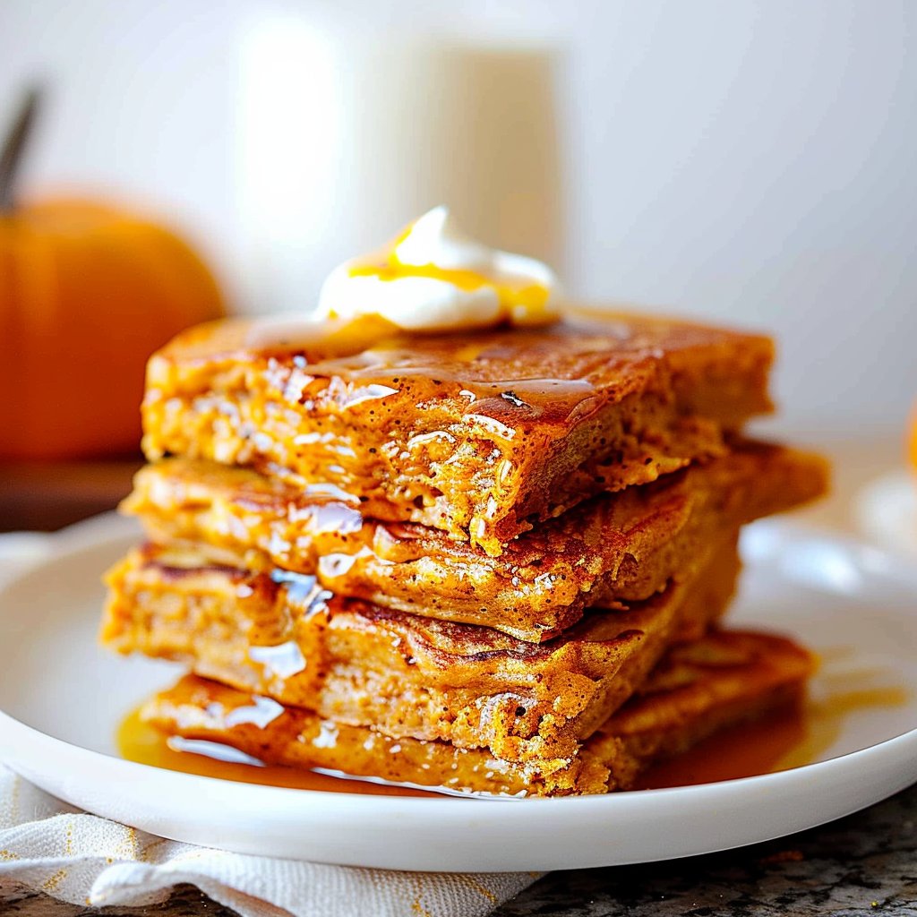 Fluffy Pumpkin Spice Sheet Pan Pancakes