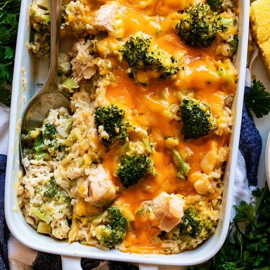 Dump-and-Bake Chicken Broccoli Rice Casserole 4 Dump-and-Bake Chicken Broccoli Rice Casserole
