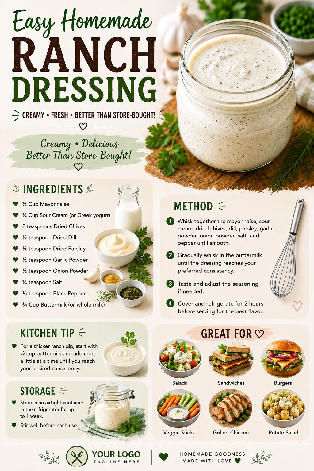 Easy Homemade Ranch Dressing