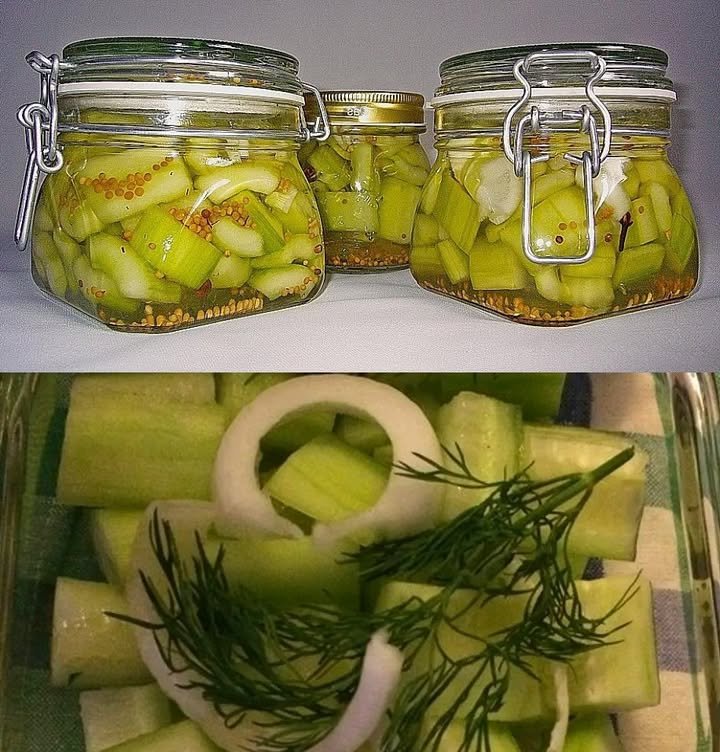 Süßsaure Senfgurken