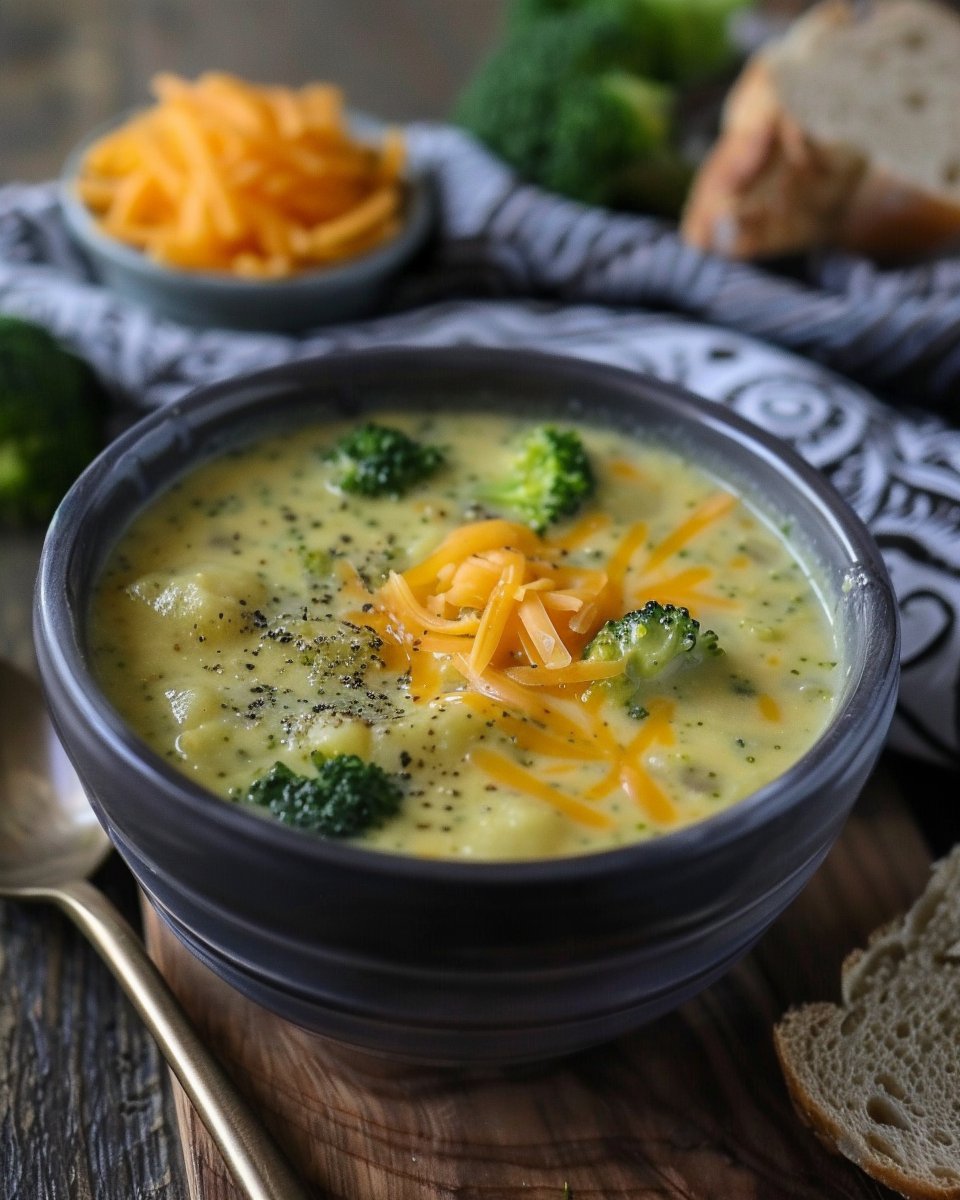 Broccoli Potato Cheese Soup Recipe | Broccoli Potato Soup with Cheese, Cheesy Broccoli Potato Soup, Broccoli Soup Recipes