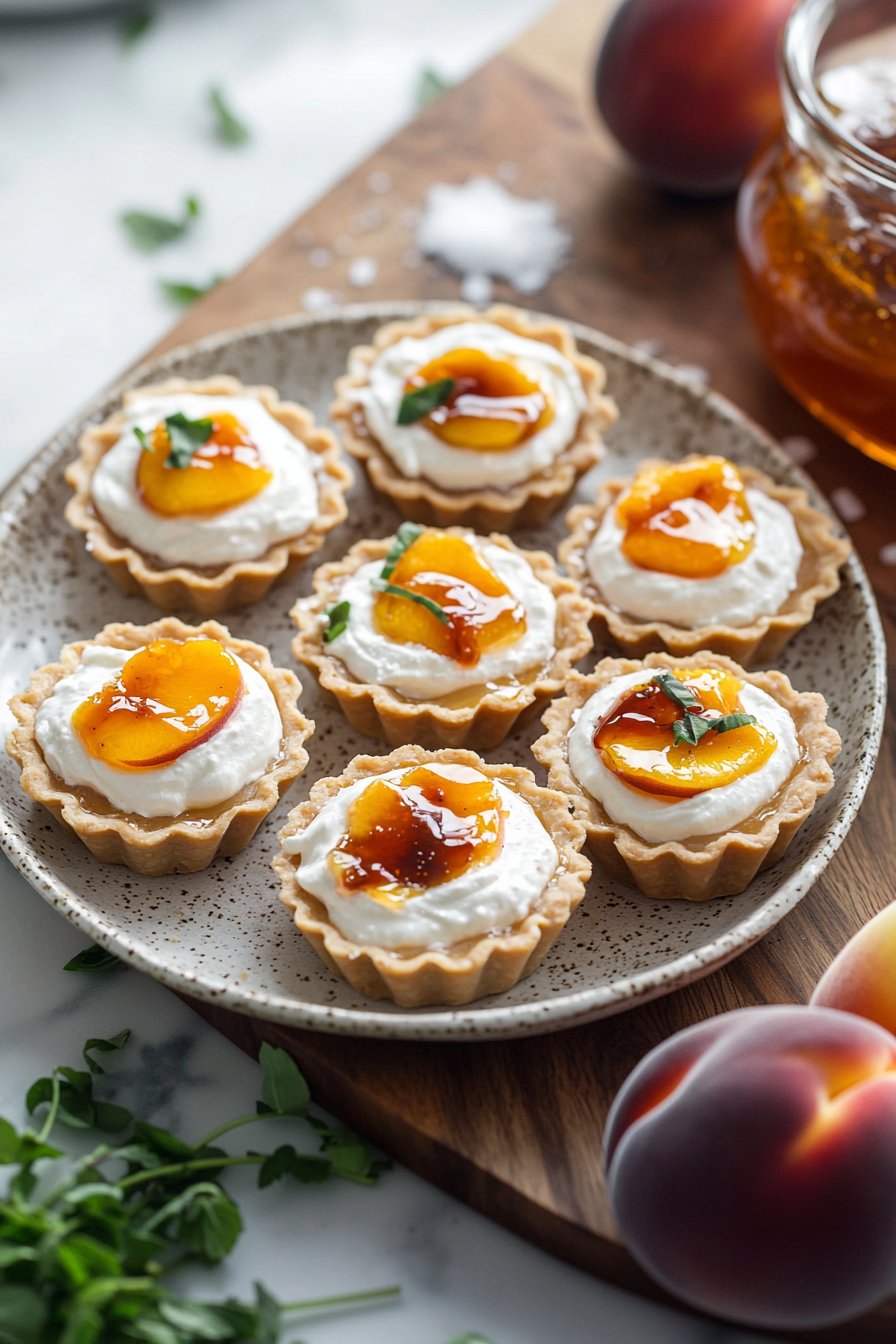 Mini Peach Cream Cheese Tarts