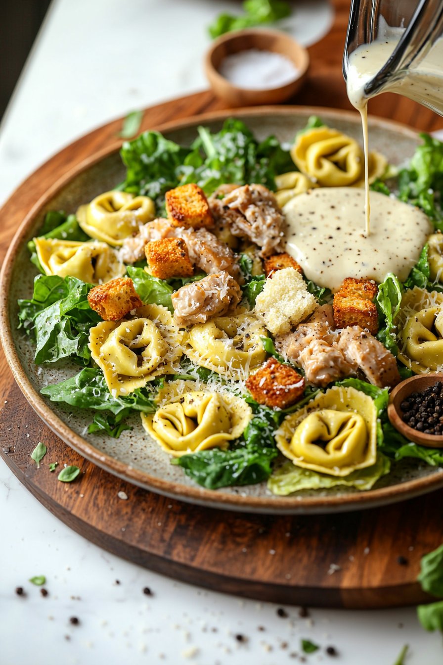 Blackstone Chicken Caesar Tortellini