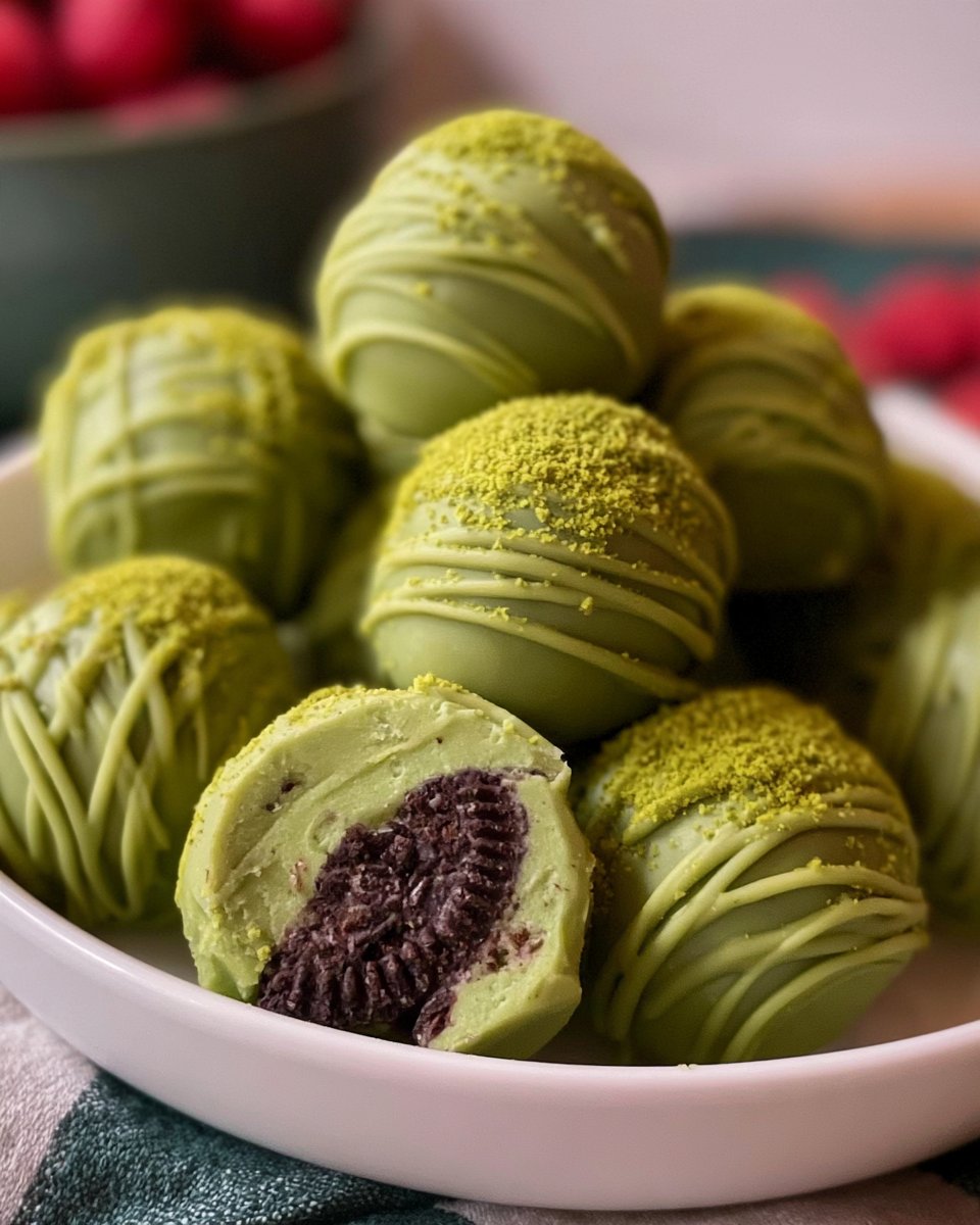 No-Bake Grinch Oreo Truffles