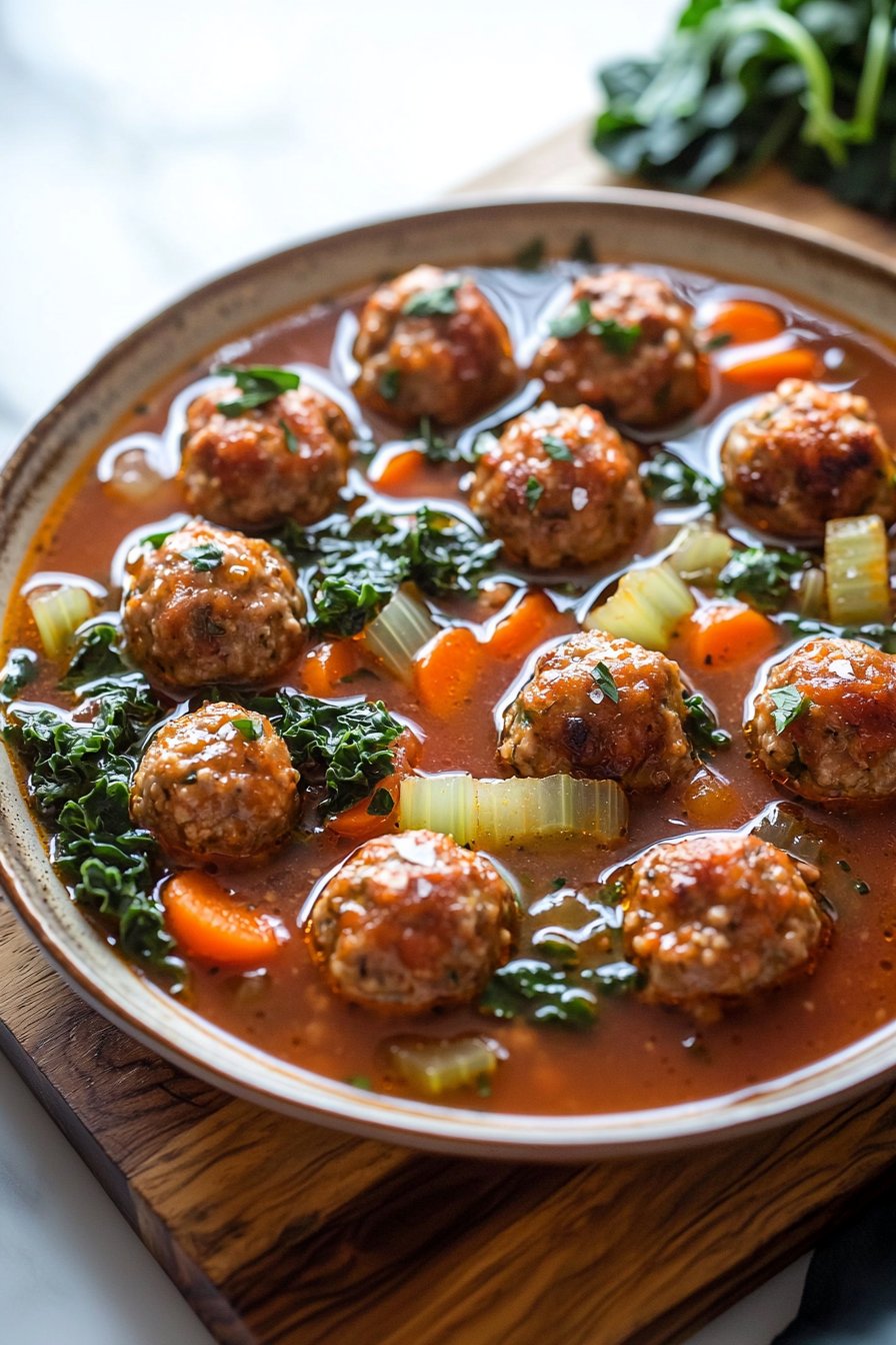 Easy Fall Crockpot Meatball Soup