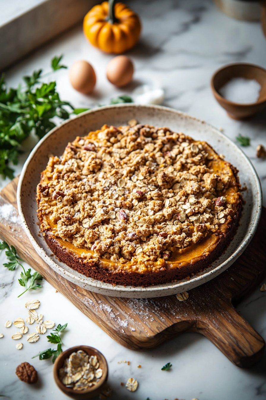 Kürbis Streusel Kaffee Kuchen