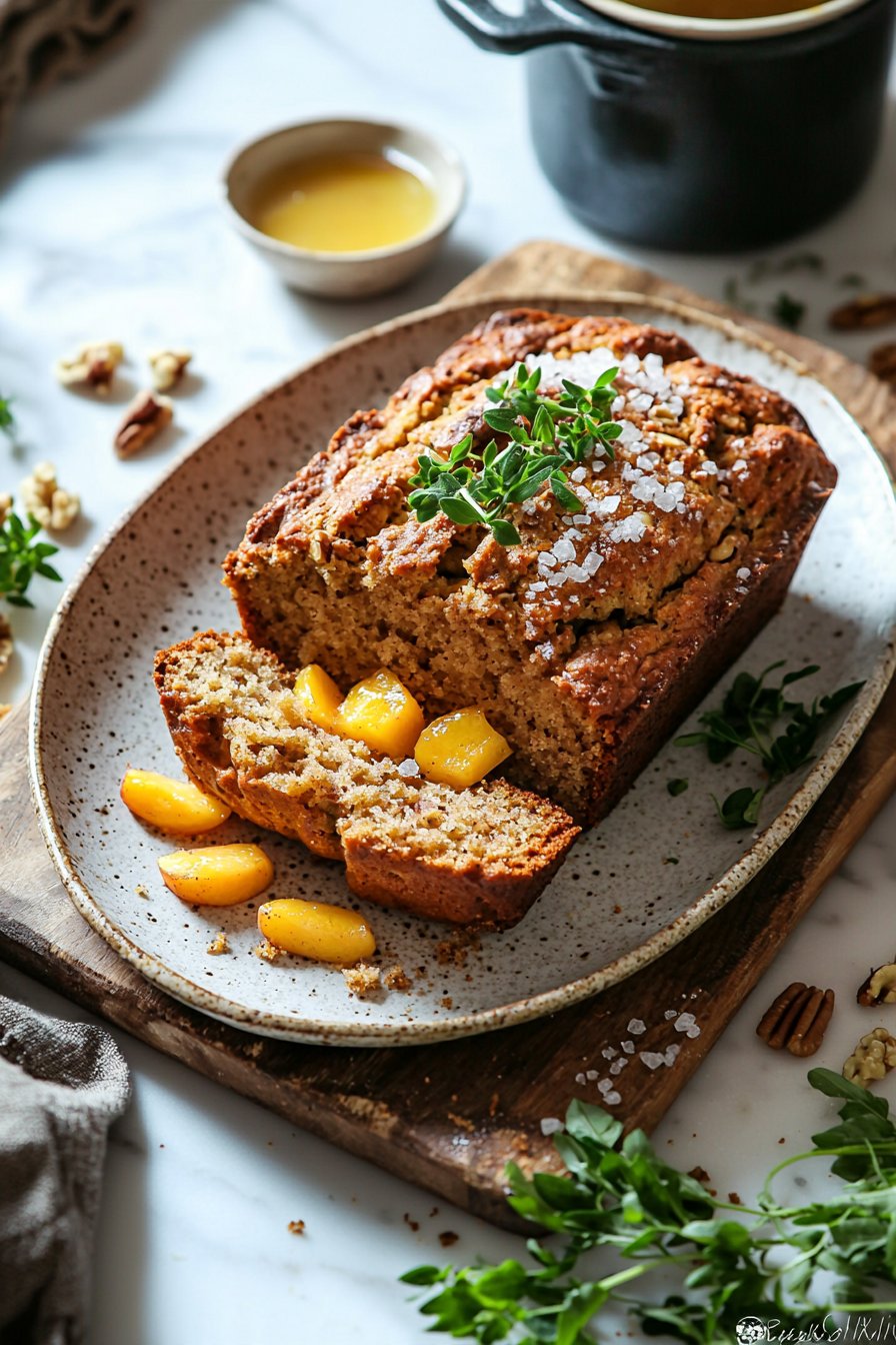 Einfache gewürzte Pfirsichbrote