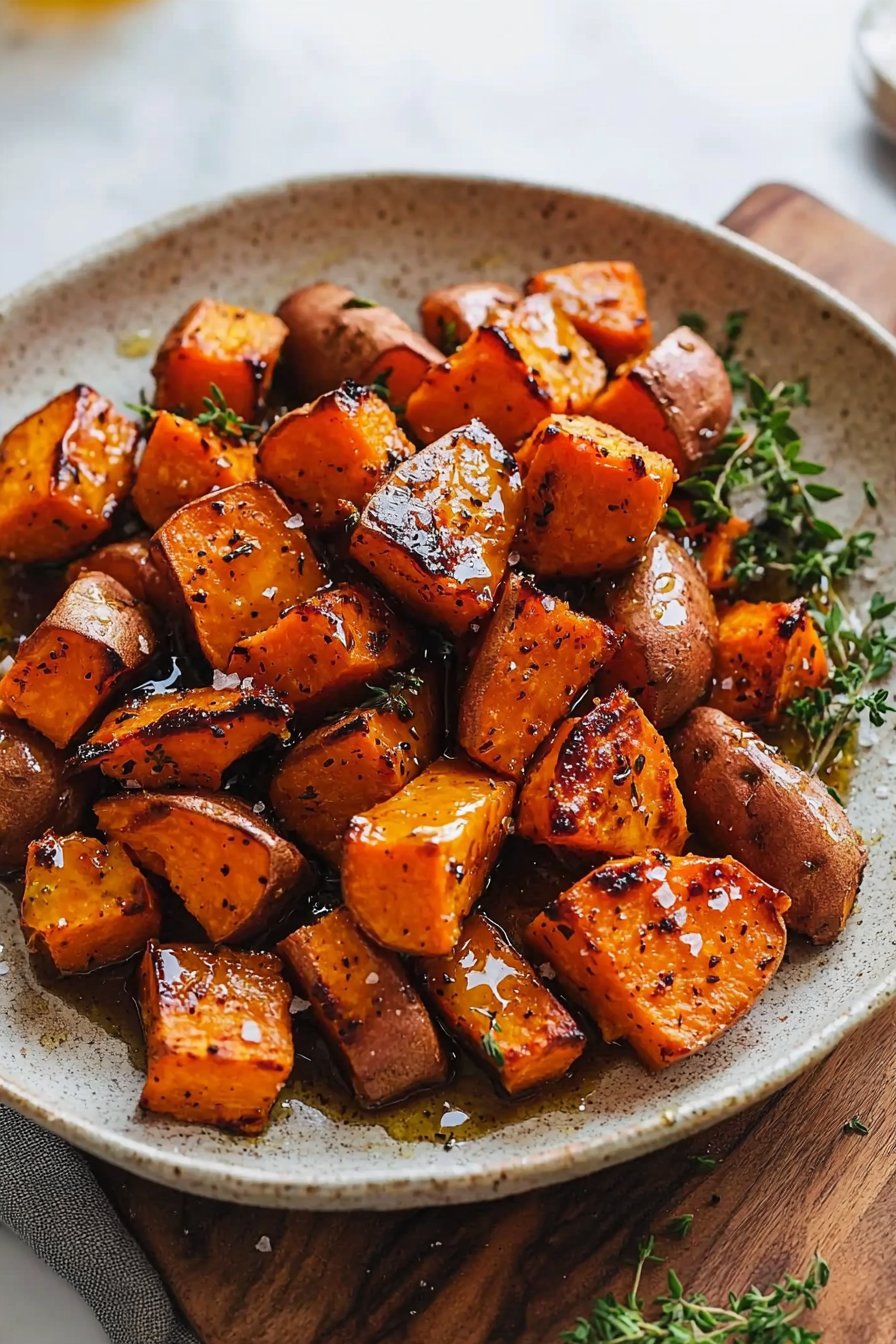 Maple Roasted Sweet Potatoes and Carrots