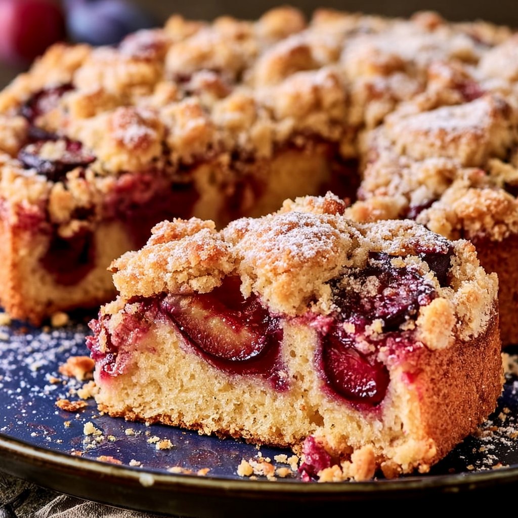 The ultimate plum cake with streusel