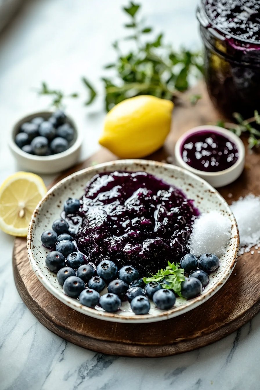 Hausgemachte Blaubeermarmelade