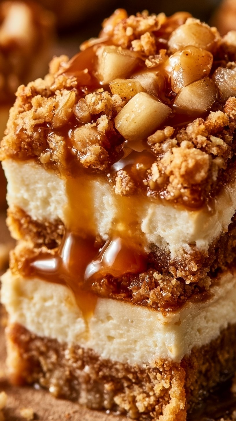 Caramel Apple Cheesecake Bars