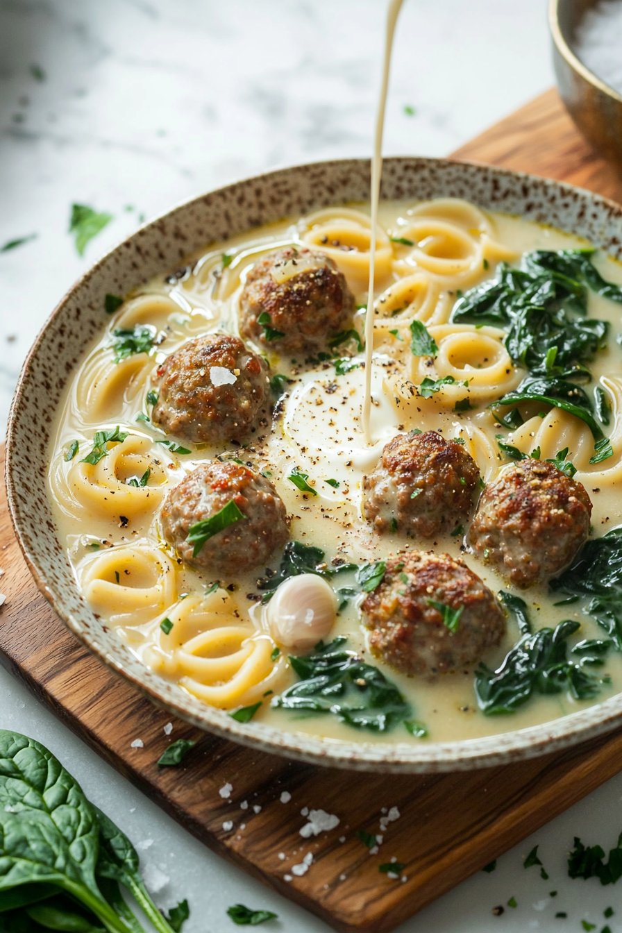 Creamy Italian Meatball Soup