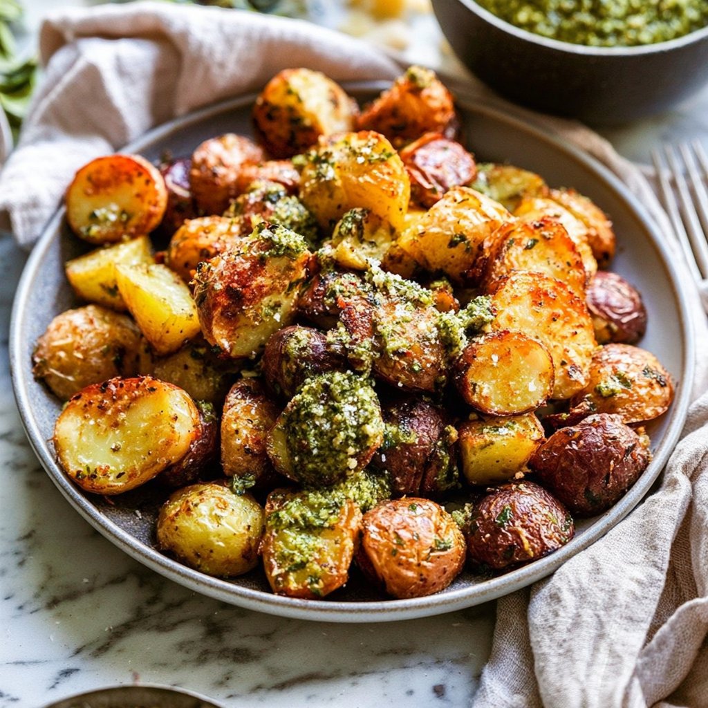 Parmesan Pesto Roasted Potatoes