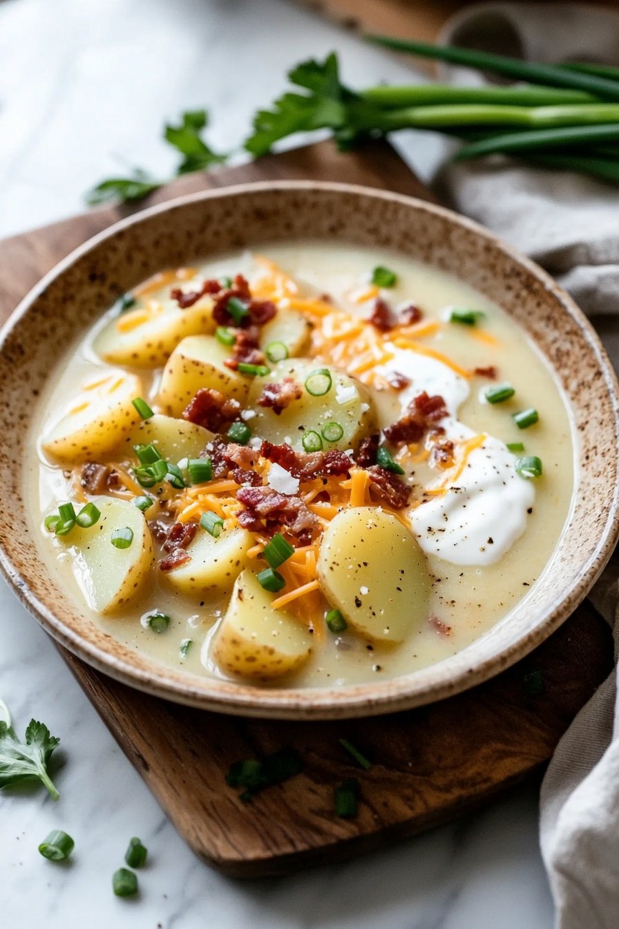 Loaded Crockpot Potato Soup