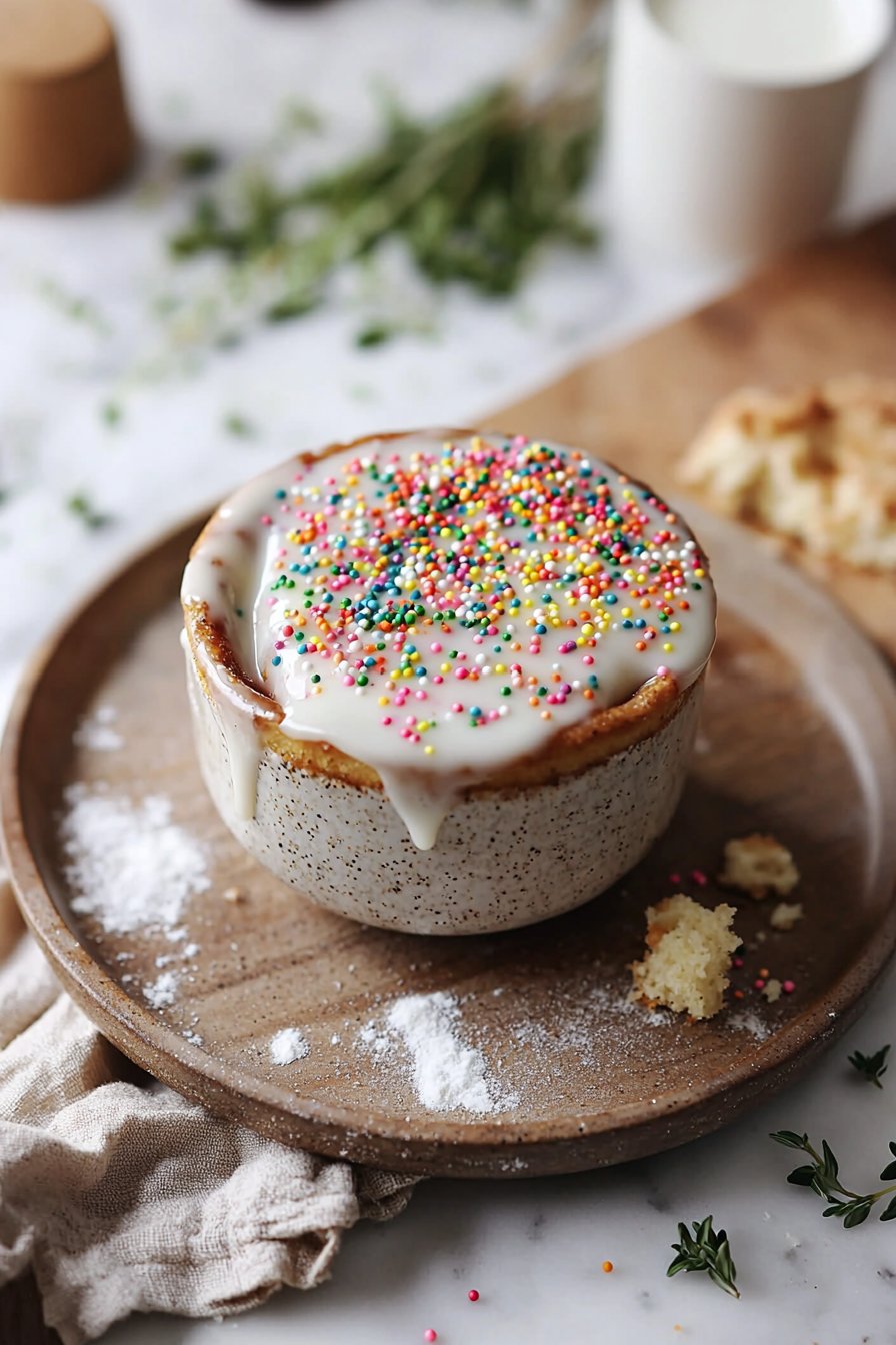 Sprinkle Donut Mug Cake