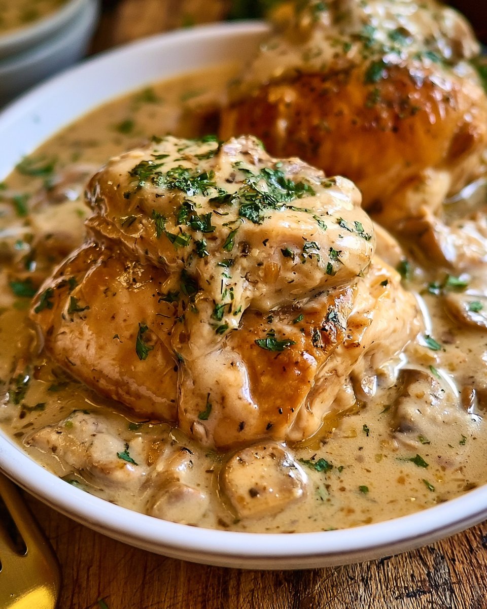 Easy Crockpot Chicken and Creamy Gravy Recipe