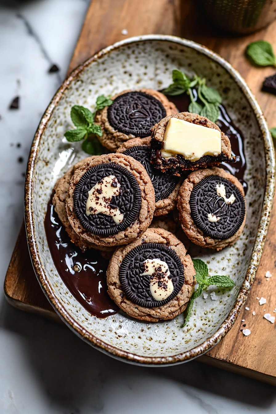 Kekse mit Cookies und Sahne