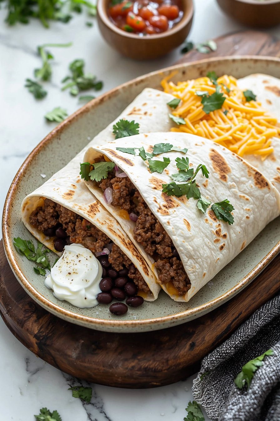 Beef and Bean Burritos