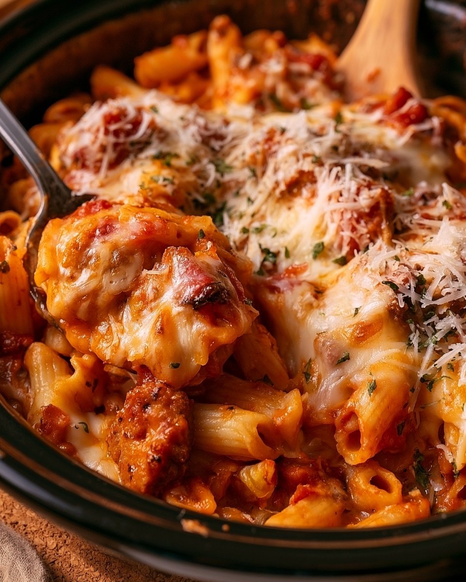 Crock Pot Pizza Casserole - Easy Recipe