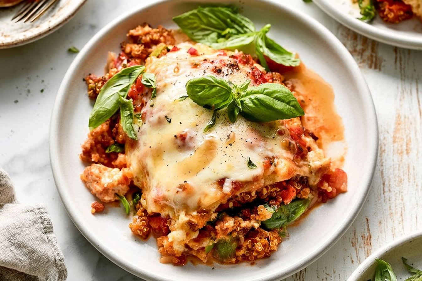 Turkey Quinoa Pizza Casserole