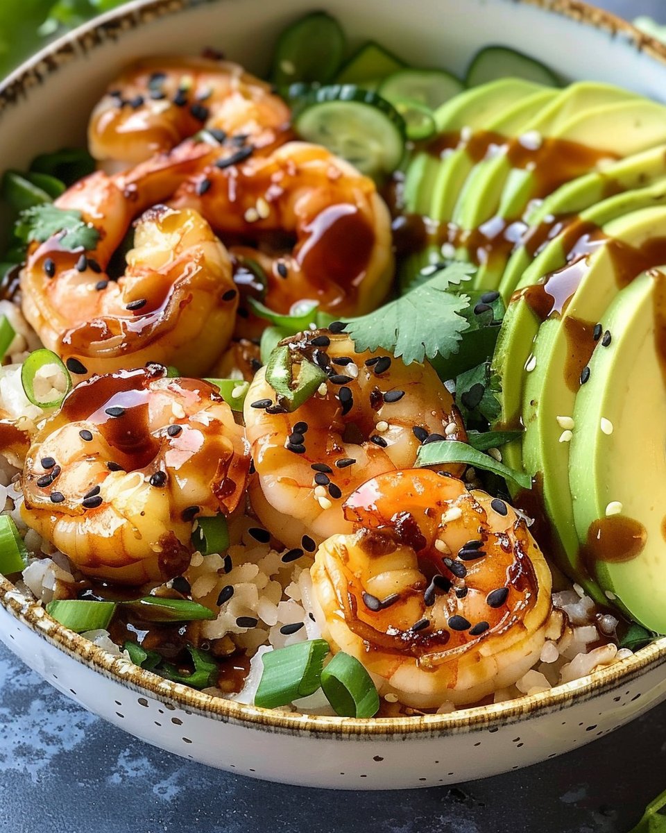 Teriyaki Shrimp Rice Bowls