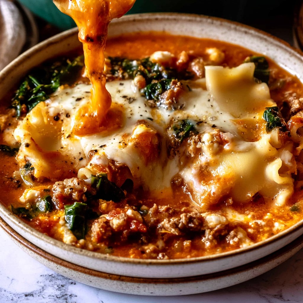 One-Pot Creamy Dutch Oven Lasagna Soup