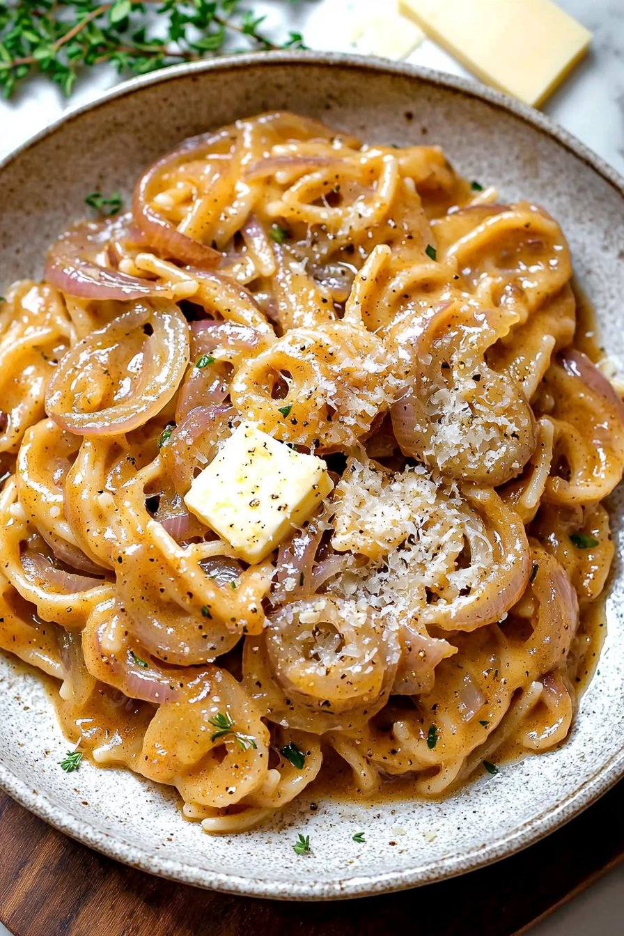 Easy French Onion Pasta