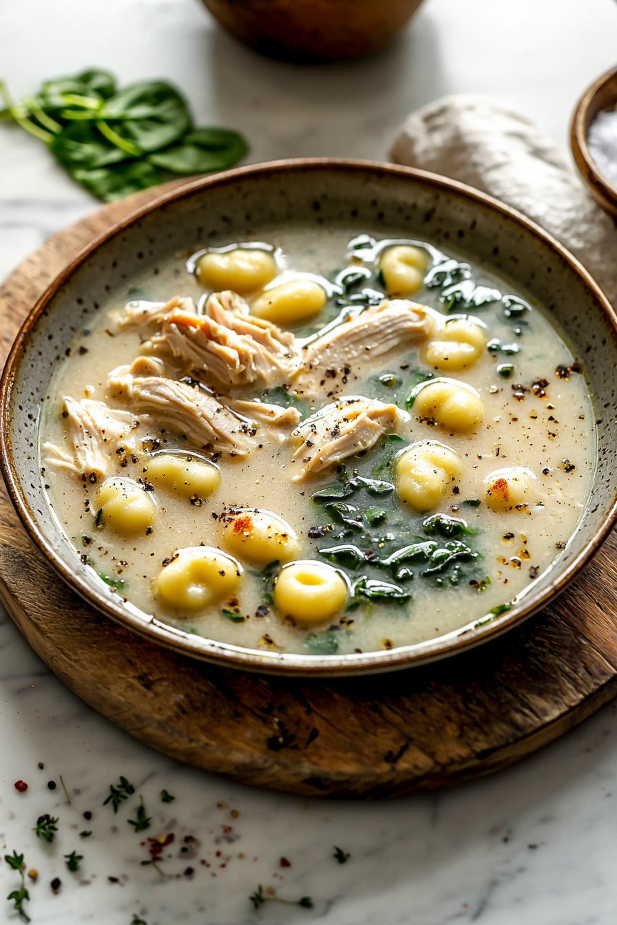 Slow Cooker Chicken Gnocchi Soup